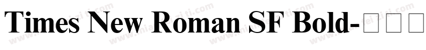 Times New Roman SF Bold字体转换